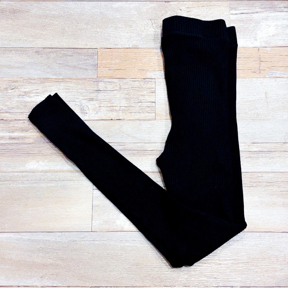 H&M Black Ribbed Leggings | Stretch High Rise Basic | Small - Picture 2 of 7